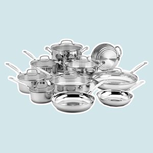 Cuisinart 77-17N 17-Piece Chefs Cookware Set Stainless Steel New Open Box