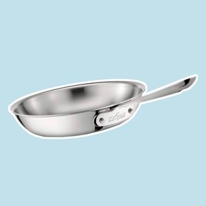 All-Clad 4110 Stainless Steel Tri-Ply Bonded Dishwasher Safe Fry Pan / Cookware, 10-Inch, Silver
