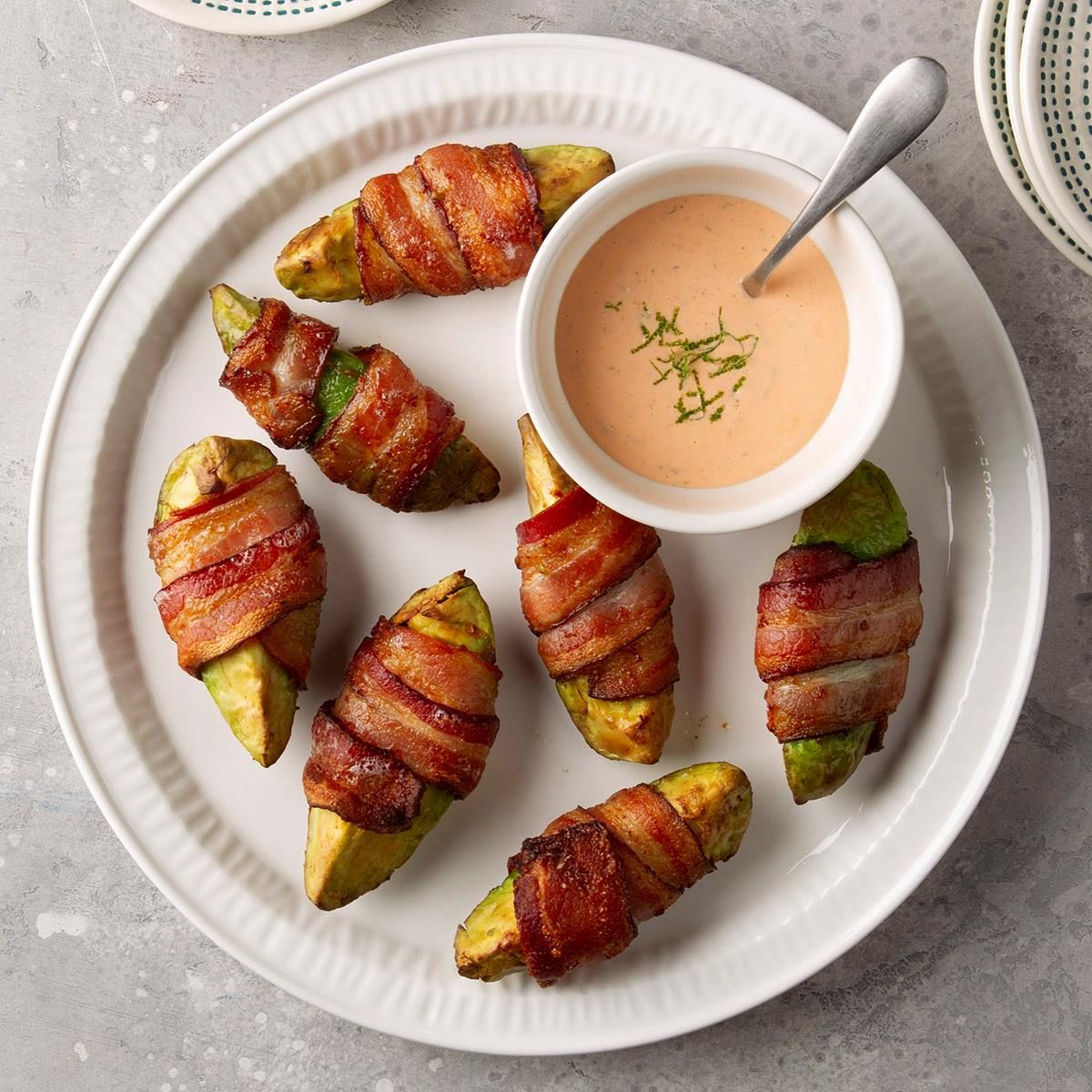 Bacon Wrapped Avocado Wedges