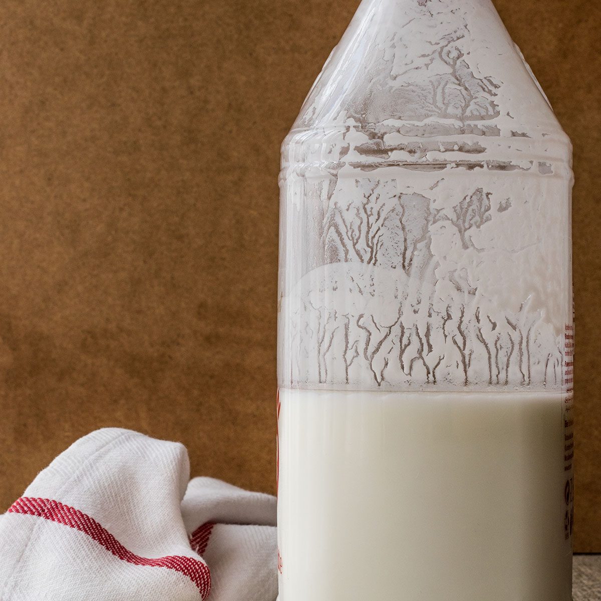 Turkish Drink Ayran or Buttermilk. copy space. Organic Beverage concept.