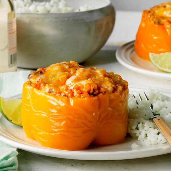 Day 22: Pressure-Cooker Mexican Stuffed Peppers