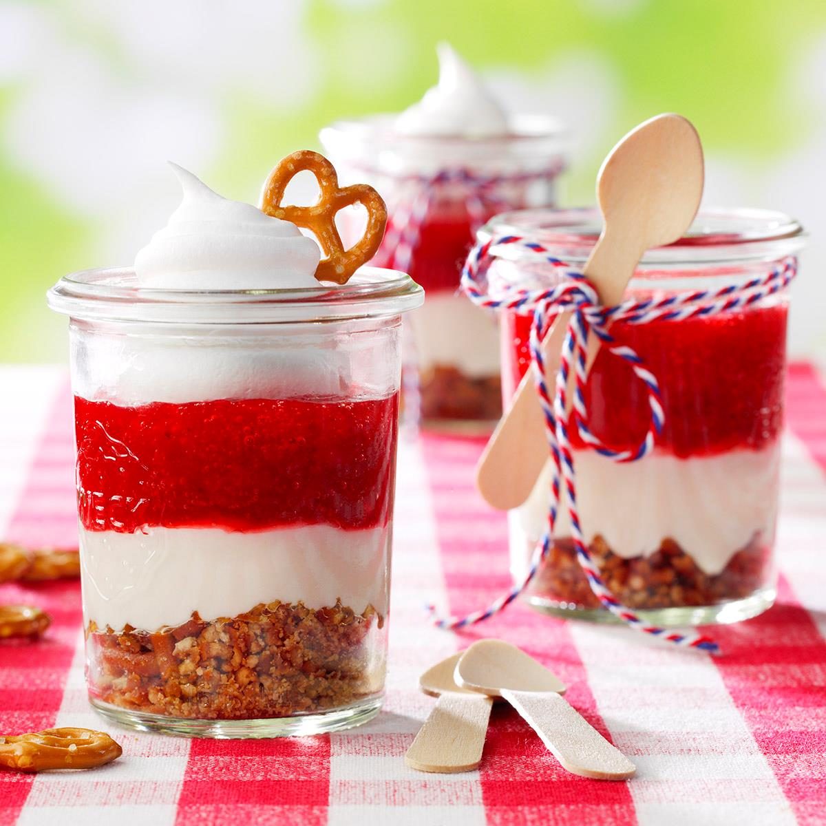 Strawberry Pretzel Dessert Jars Recipe: How to Make It | Taste of Home