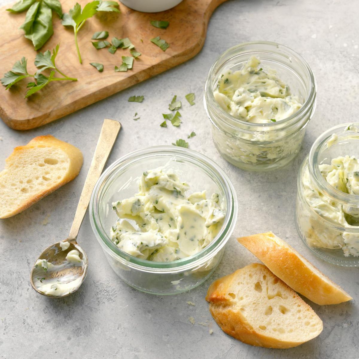 herb butter and bread