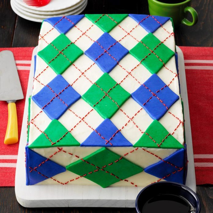 Wacky Argyle Cake