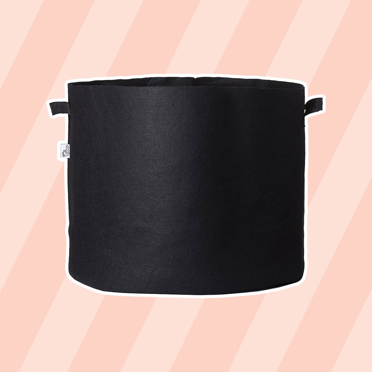 Breathable Fabric Pot Bag with Handles Black Felt Grow Pot