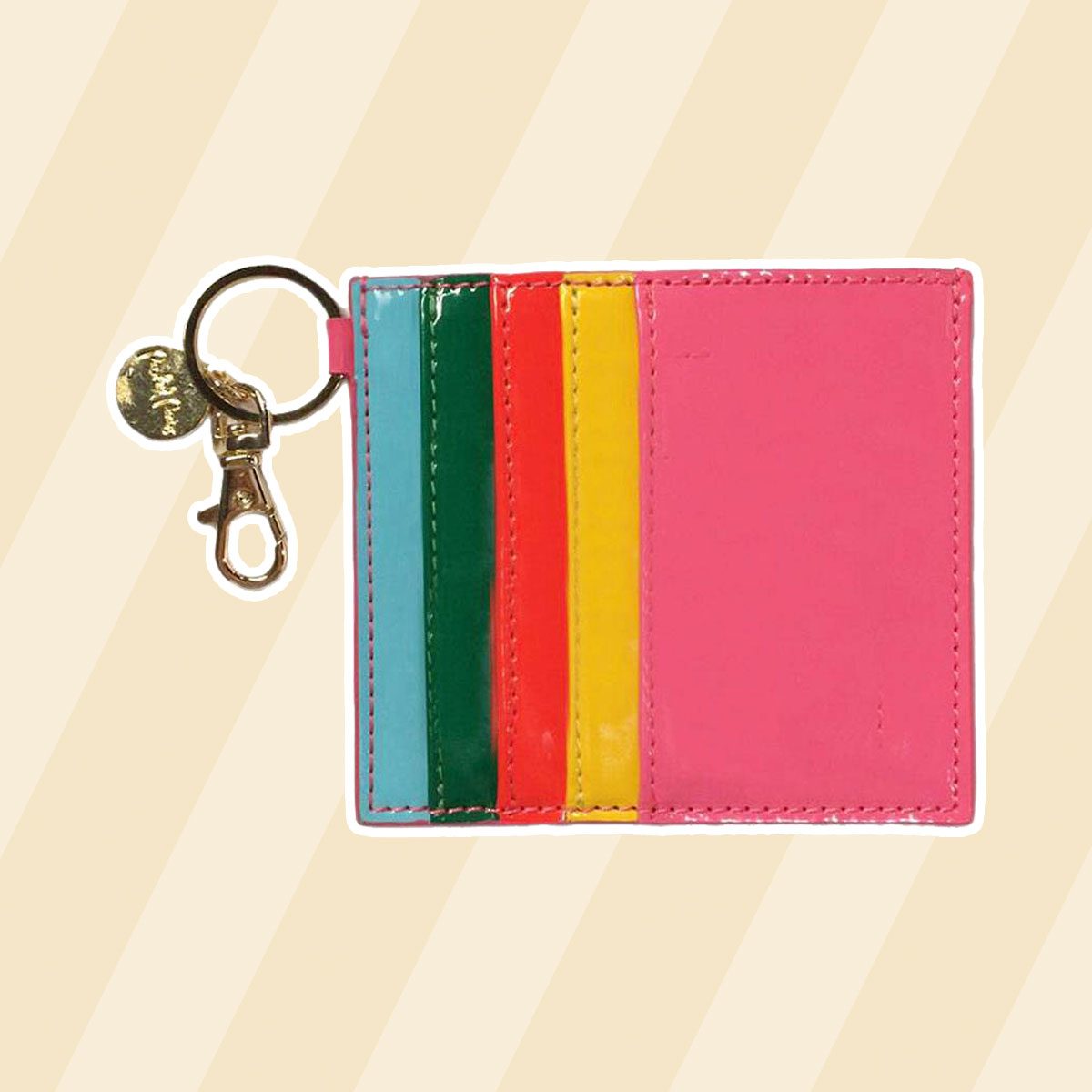 Rainbow Card Holder Keychain