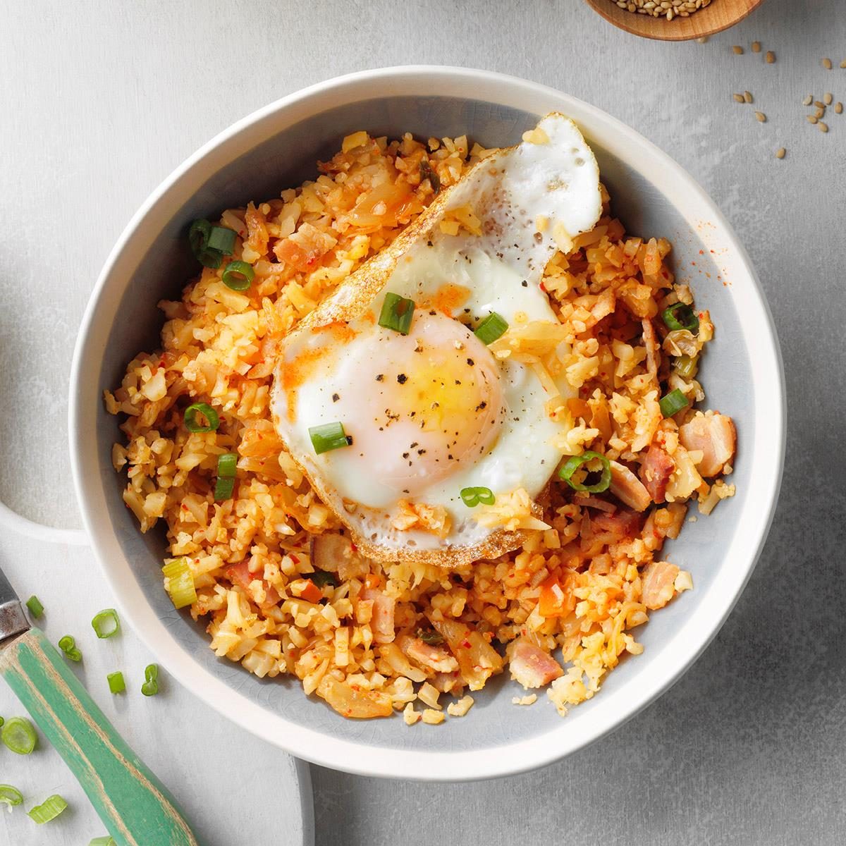 Kimchi Cauliflower Fried Rice