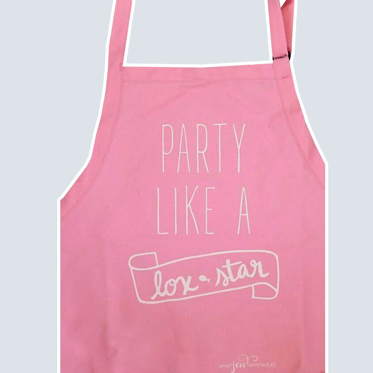 PARTY LIKE A LOX STAR APRON - BABY PINK