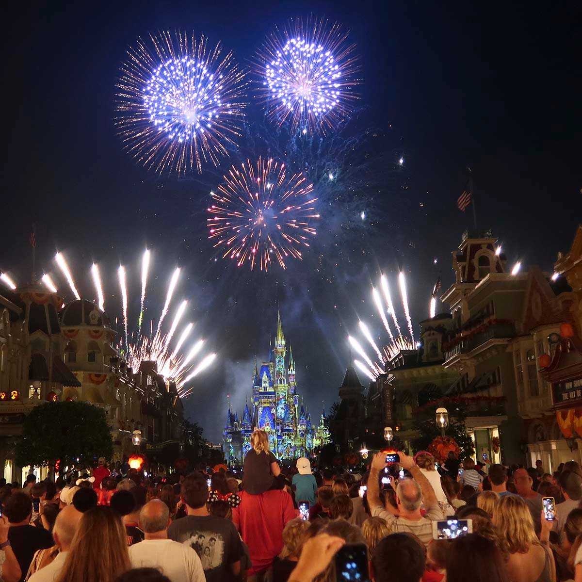 LAKE BUENA VISTA, FL - OCTOBER 10: Fireworks explode over Cinderella Castle during the Happily Ever After fireworks show at the Walt Disney World, Magic Kingdom entertainment park on October 10, 2018 in Lake Buena Vista, Florida. (Photo by Gary Hershorn/Getty Images)