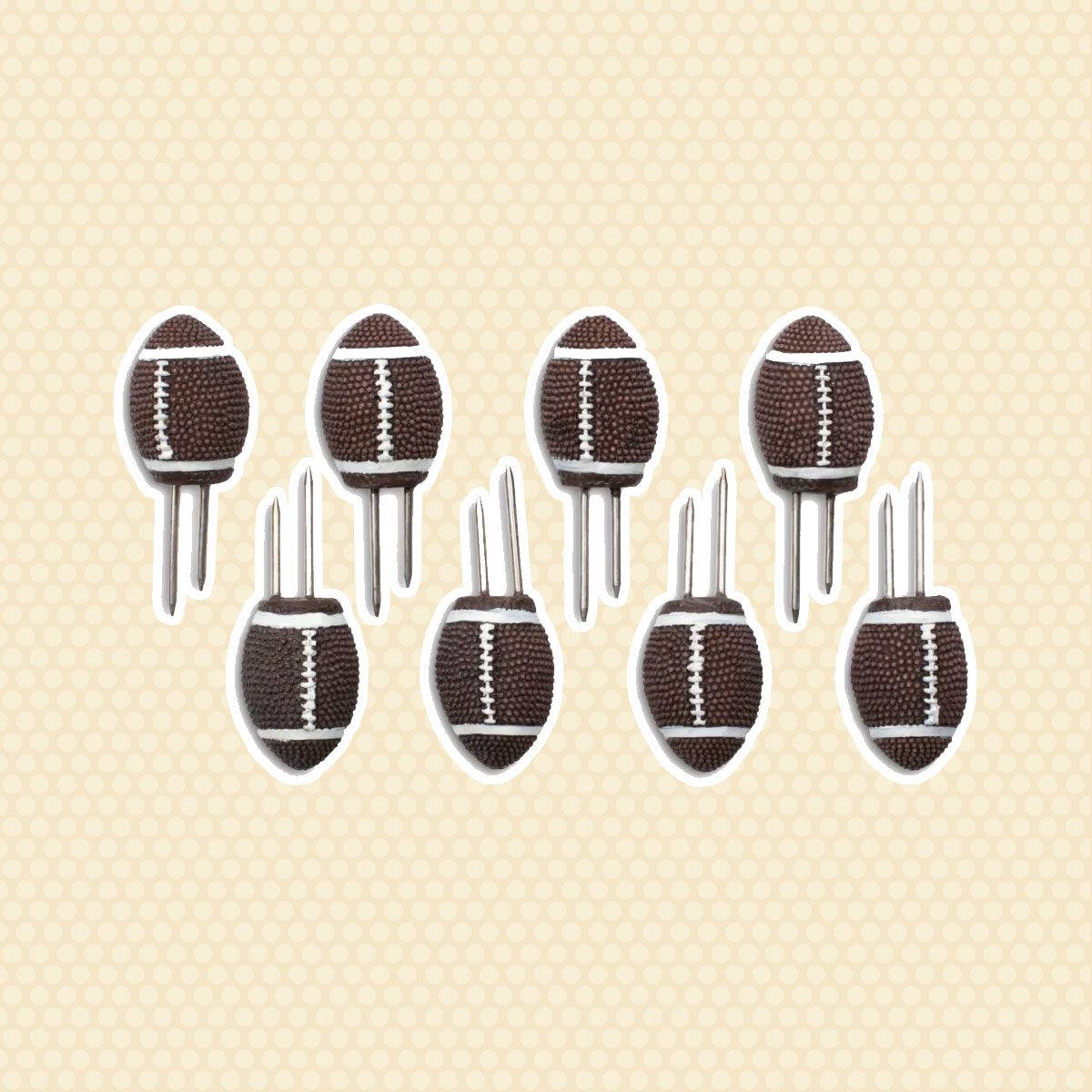 8pk Football Corn Holders - Outset