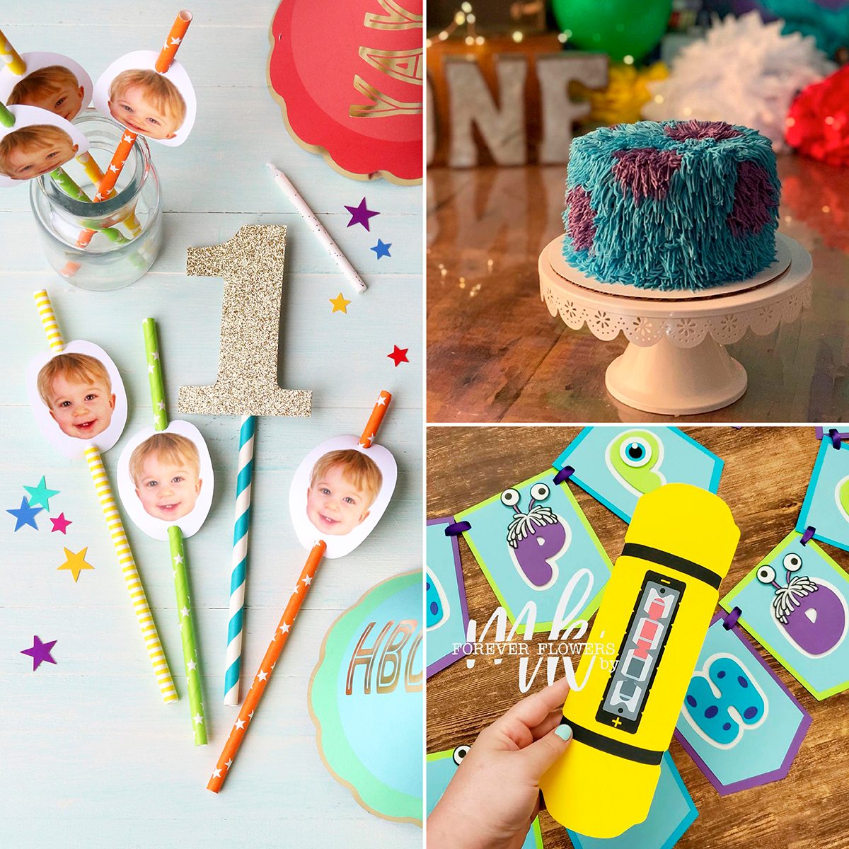 Ideas para la fiesta de primer cumpleaños de Monstruos S.A.