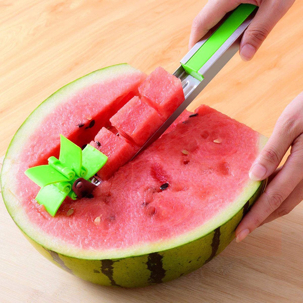 Watermelon Cutter Slicer Tool Stainless Steel Fruit Knife Molds