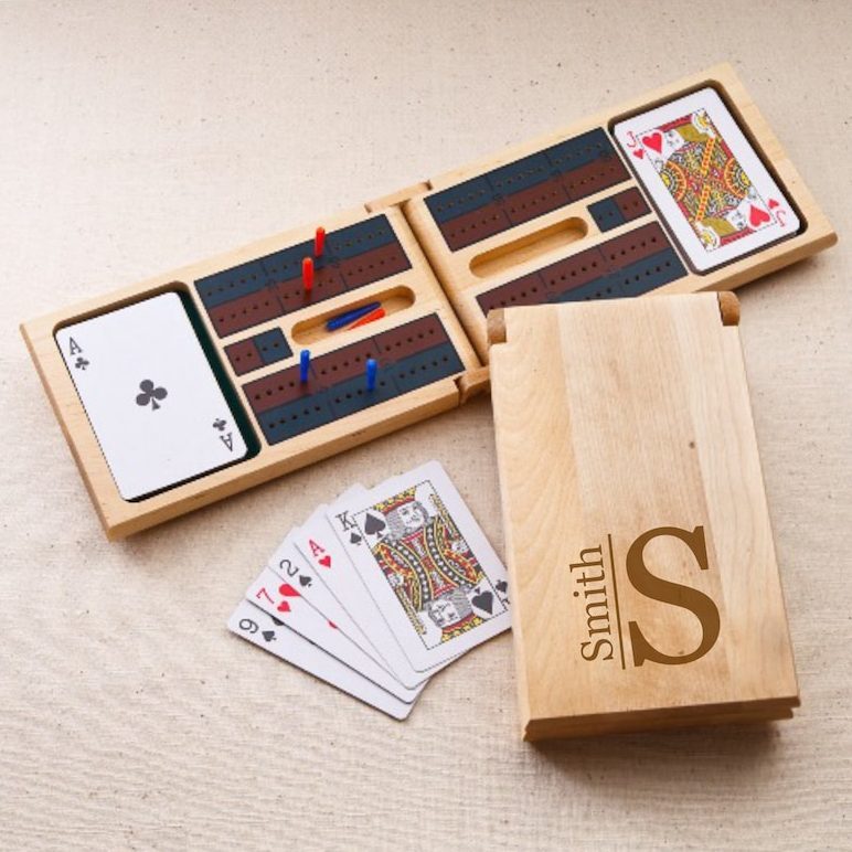 Personalized Wood Cribbage Board Game