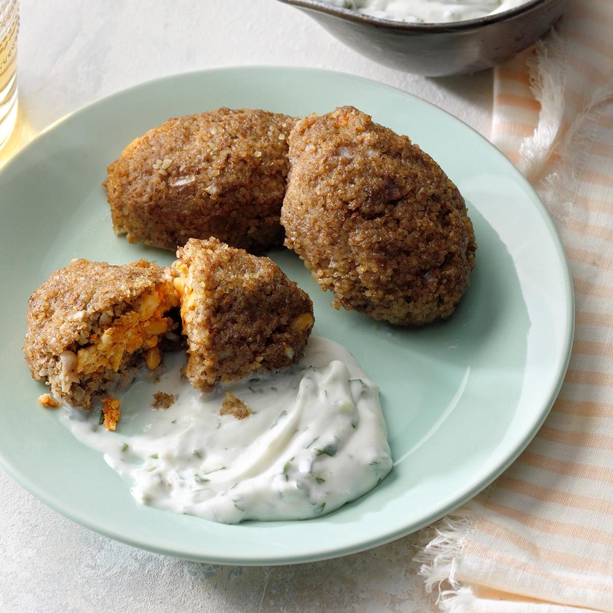 Grand Prize: Feta-Stuffed Kibbeh with Harissa