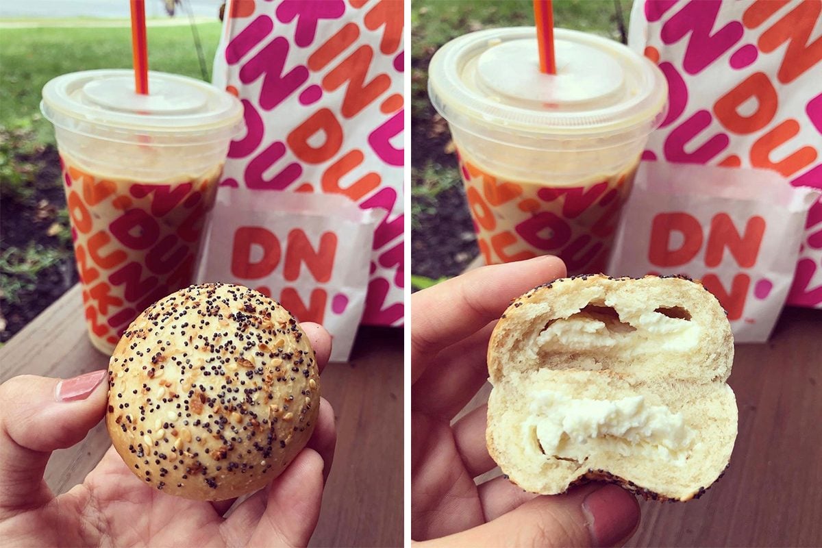 Dunkin’ Is Selling Stuffed Bagel Minis LOADED with Cream Cheese