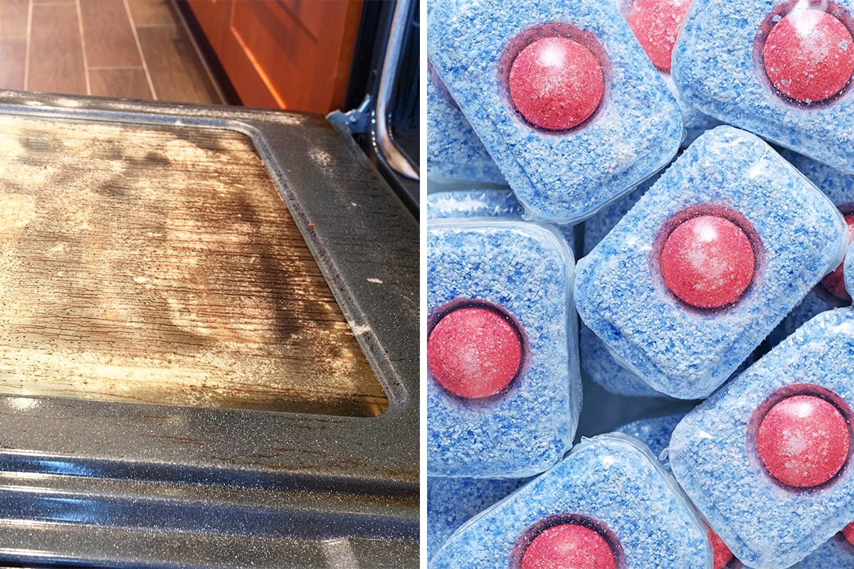 Here's How to Use a Dishwasher Tablet to Clean Your Oven