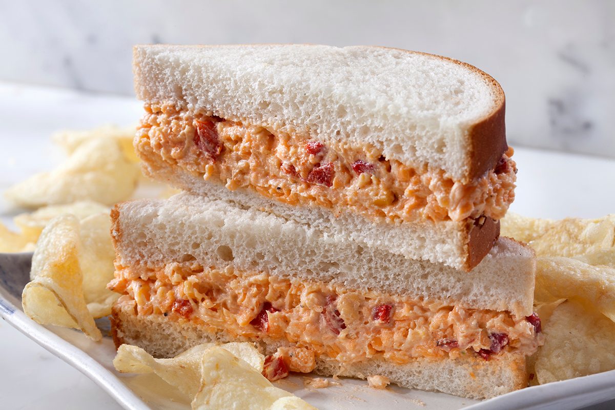 Pimento Cheese Sandwich on White Bread