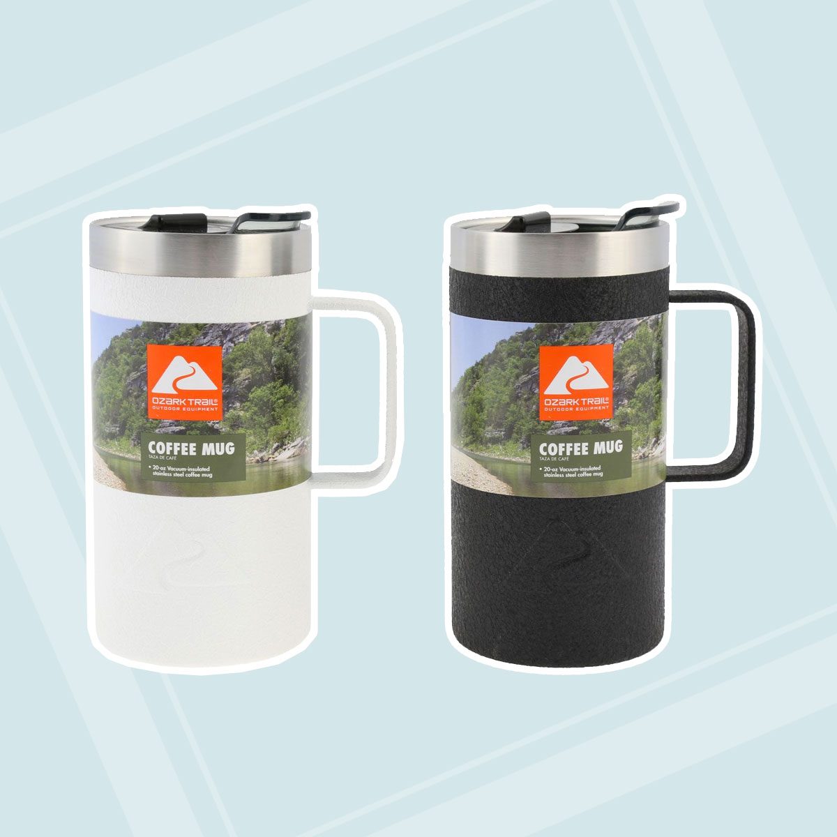 Ozark Trail Double Wall Vacuum-sealed Stainless Steel Coffee Mug, 12 oz