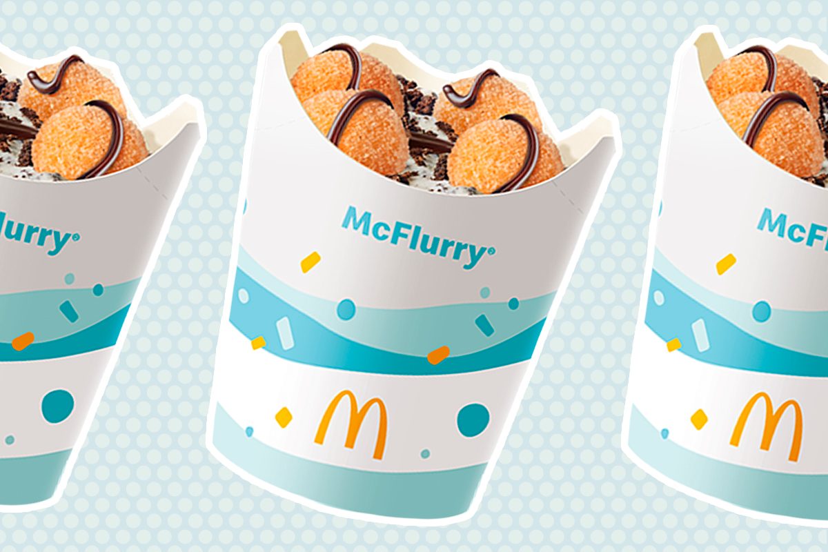 Mcdonald S Is Selling A New Doughnut Ball Mcflurry Topped With Fudge