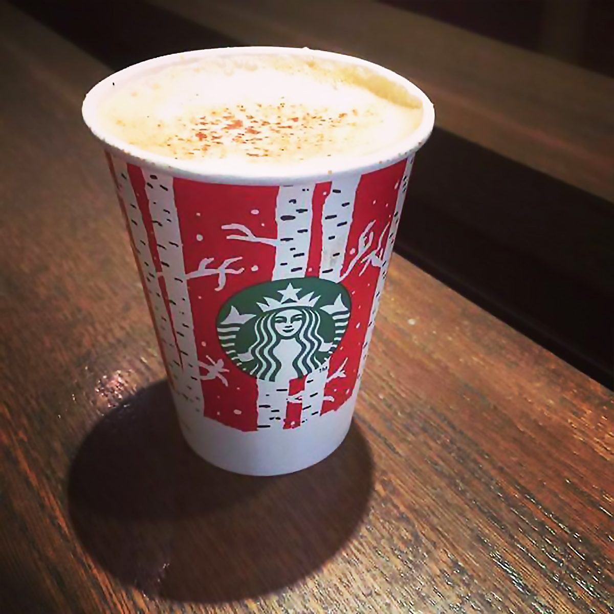 Starbucks eggnog latte