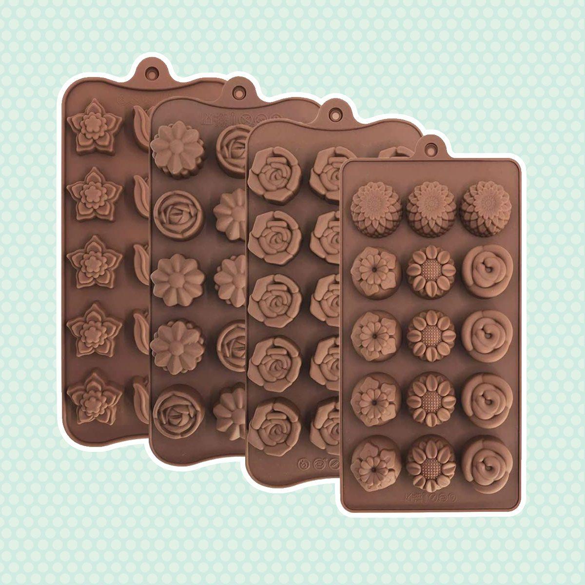 Chocolate Bar Mold Silicone Break-Apart Candy Molds for 1 Ounce Chocolate 2  PCS