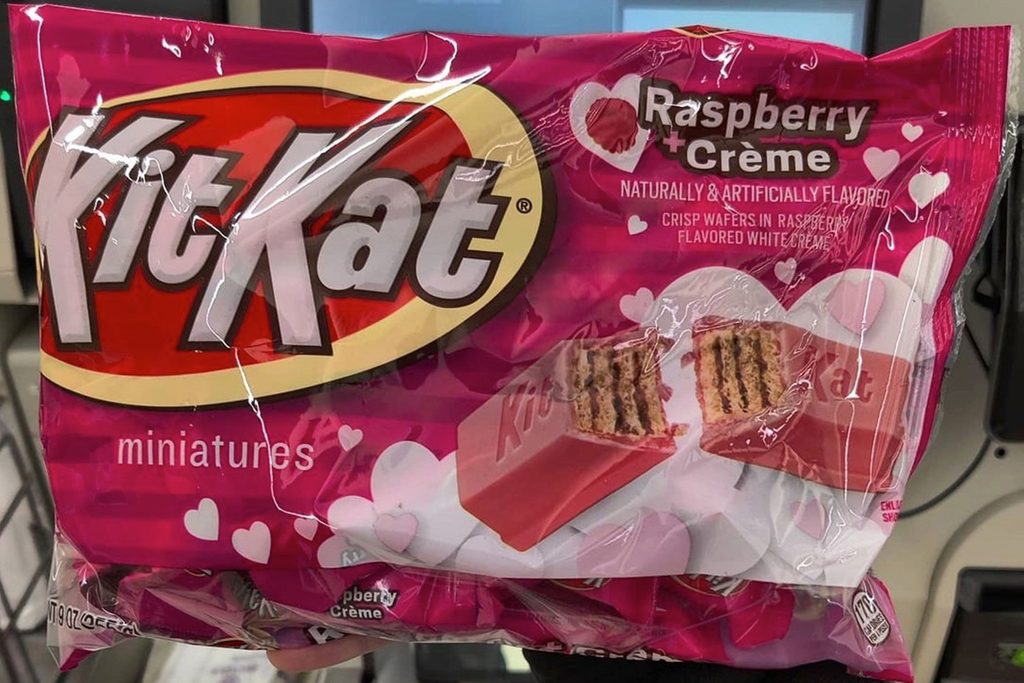 These New Pink Raspberry Creme Mini Kit Kats Are Perfect For