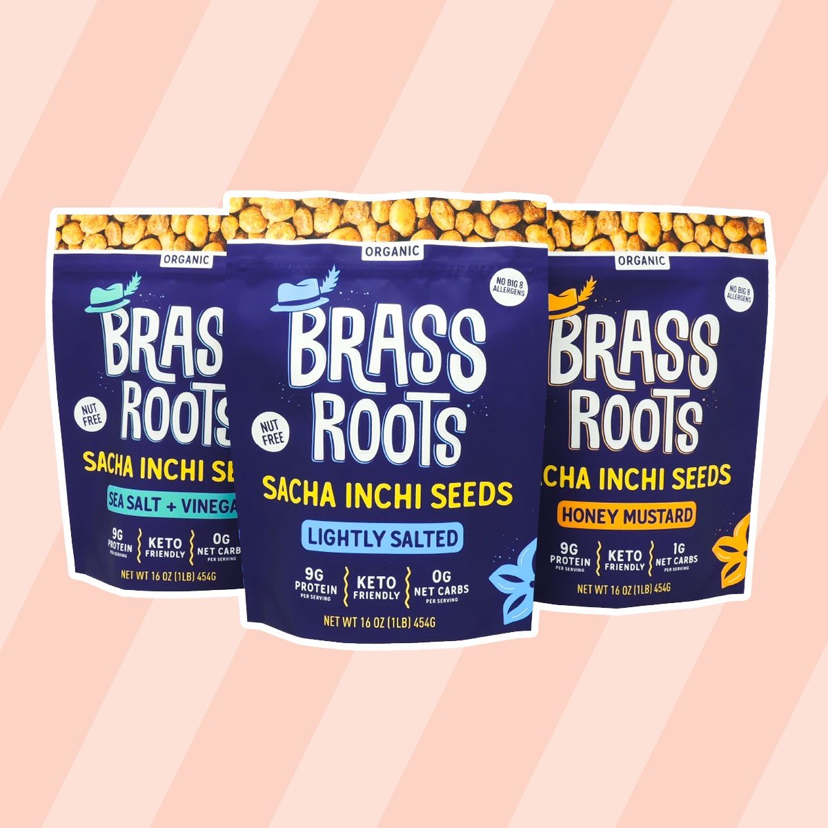 healthy snacks to buy Brass Roots Sacha Inchi Seeds