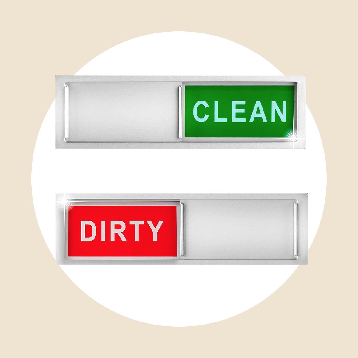 OXO Clean Dirty Dishwasher Magnet Sign Indicator (Black White)