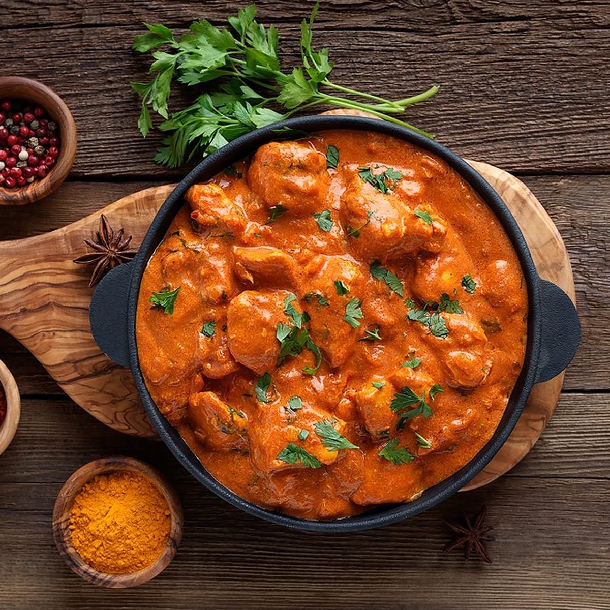Tasty Butter Chicken Curry Dish From Indian Cuisine 1277362334 