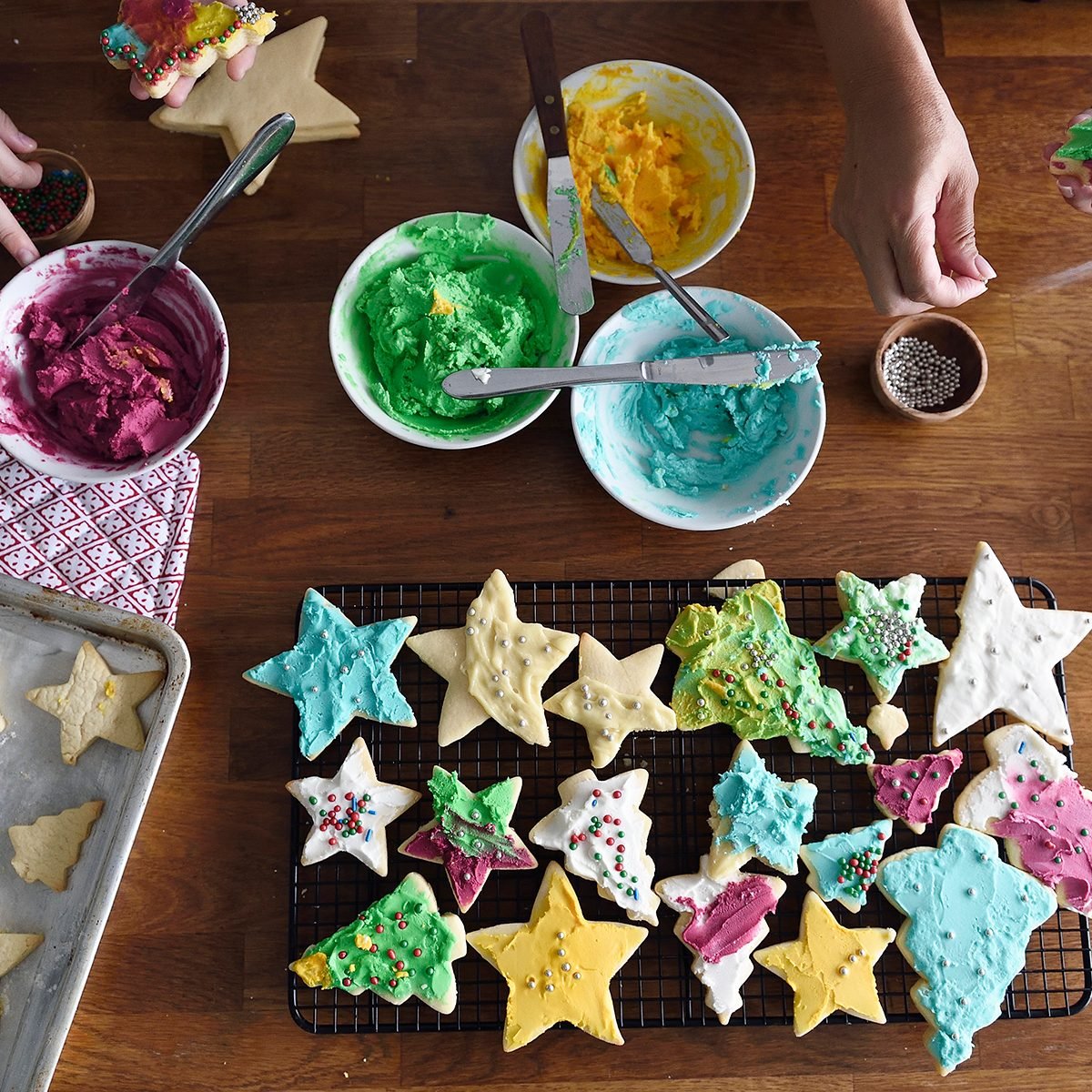 cookie decorating tips Woman And Child Decorating Cookies Together