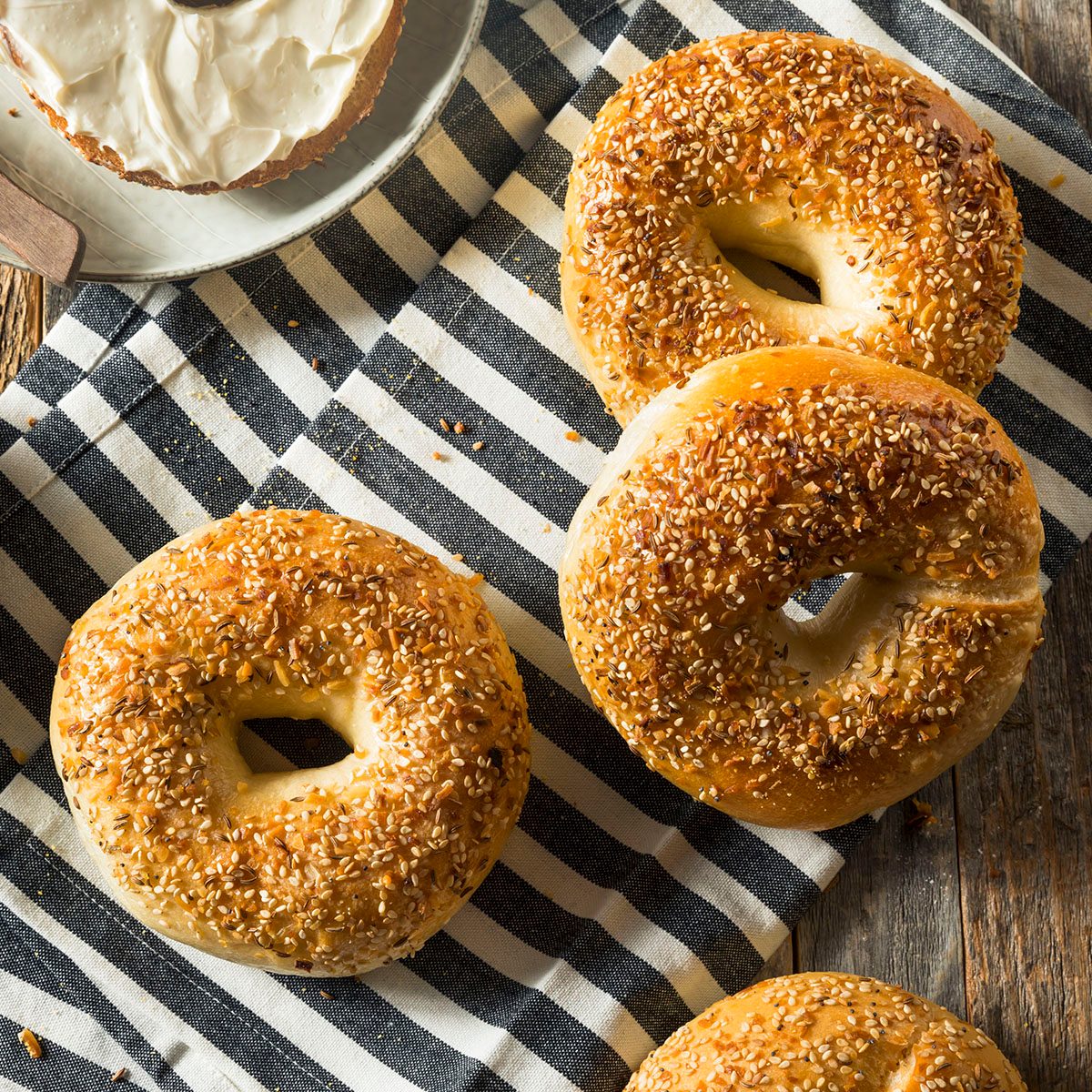 Round Warm Everything Bagels