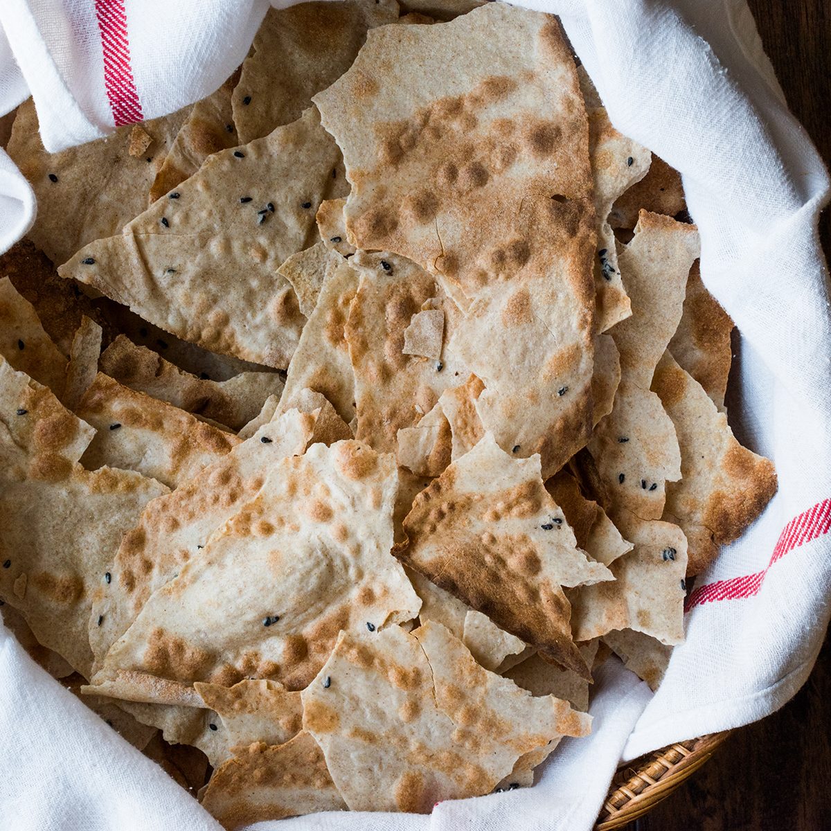 Pane Carasau Crispy Flatbread From Sardinia. (thin Bread)