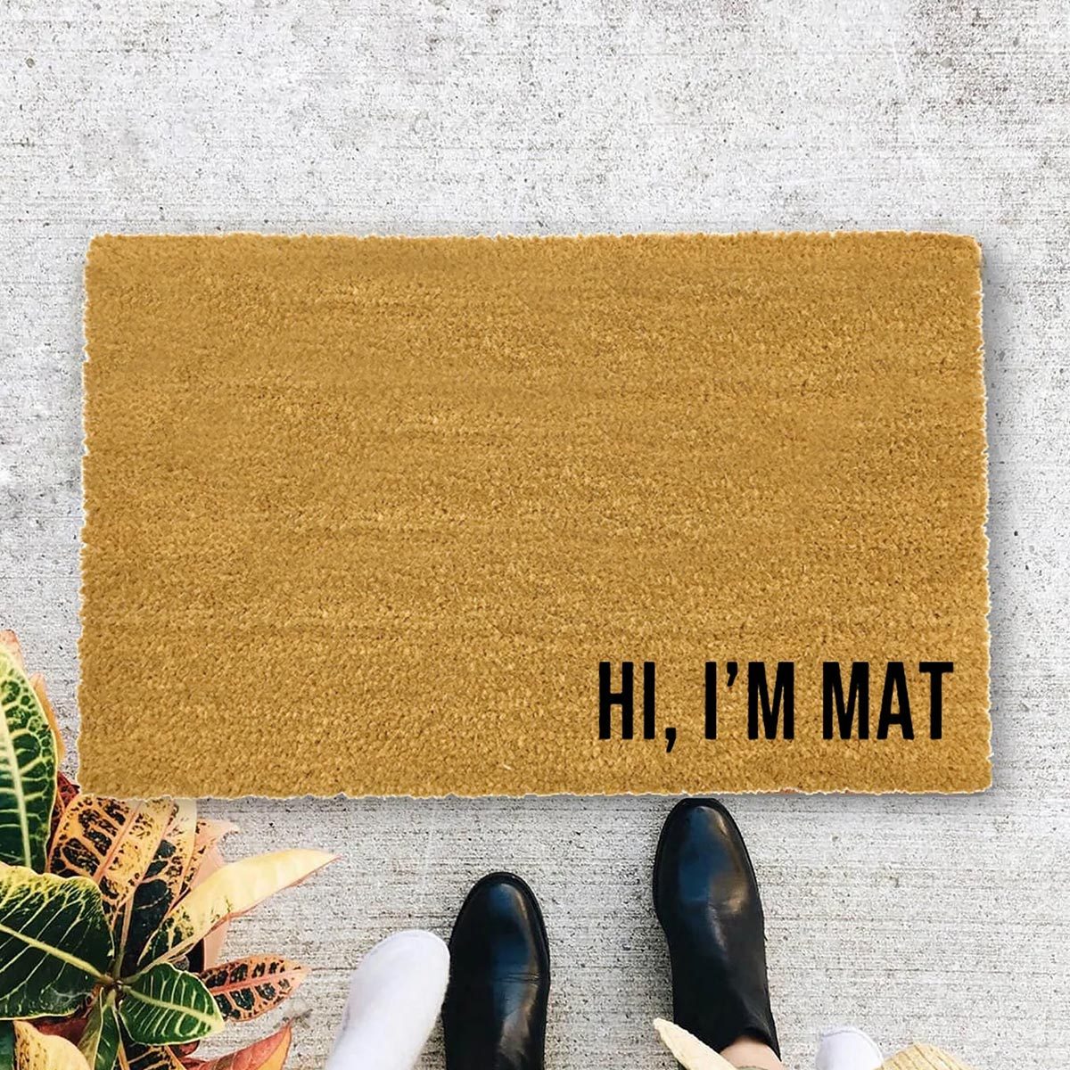 Front Door Mat, Funny Doormat, Funny Welcome Mat, Hey There I'm Matt  Doormat, Gift for Friends, Home Decor Gift 