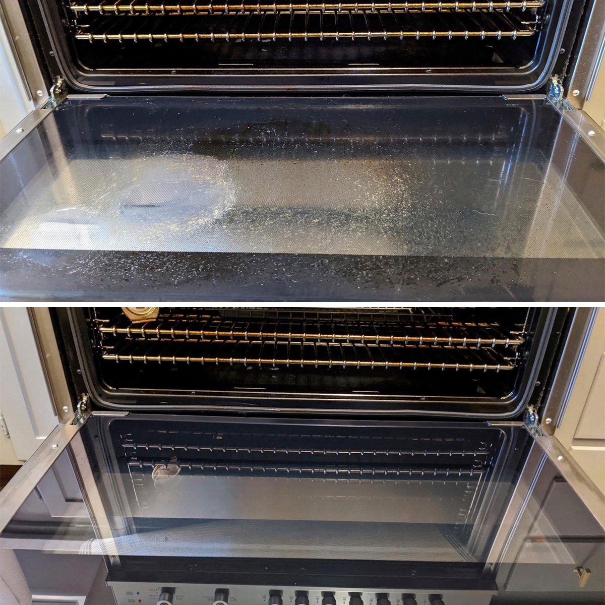 CLEANING OVEN WITH THE PINK STUFF