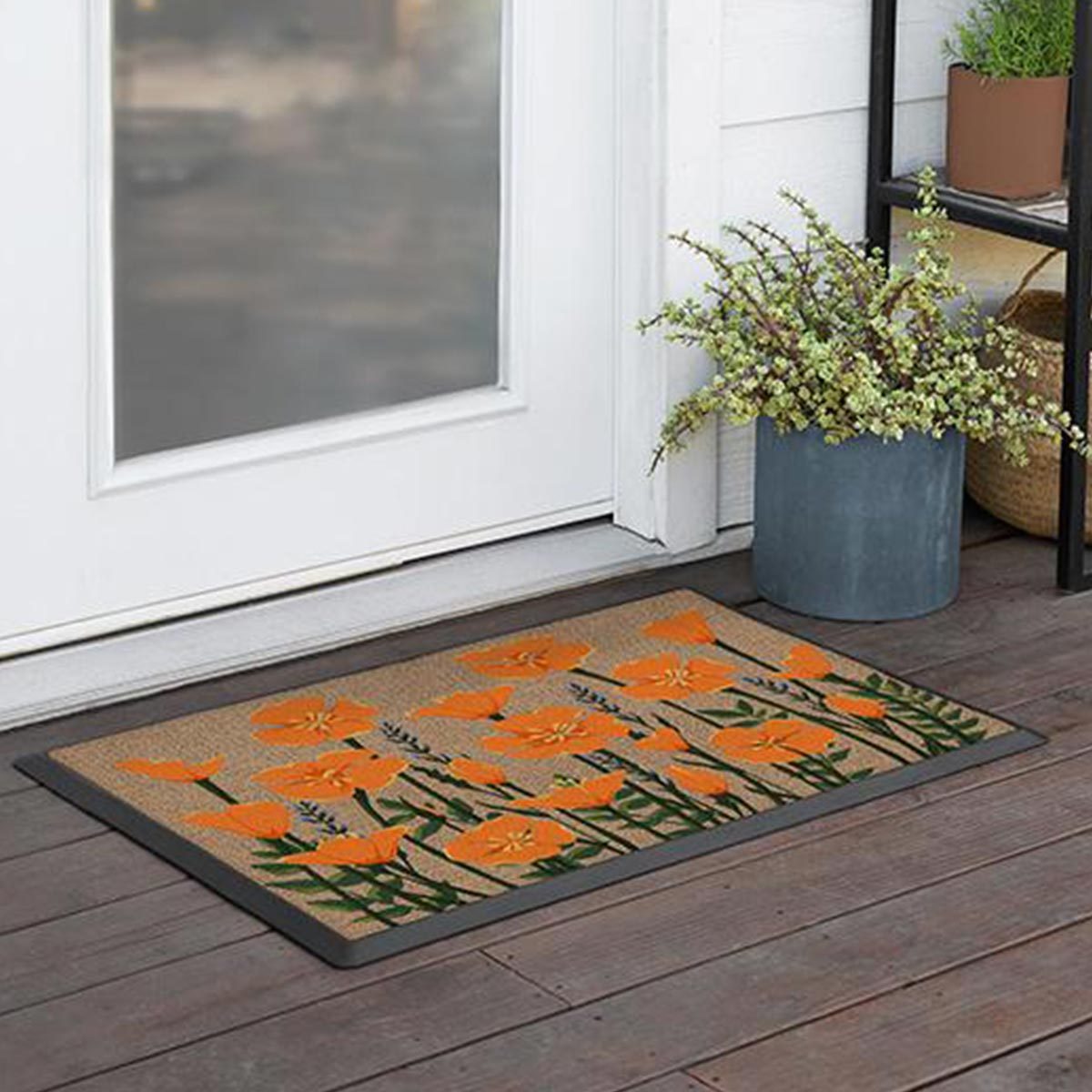 Washable Poppy Welcome Mat