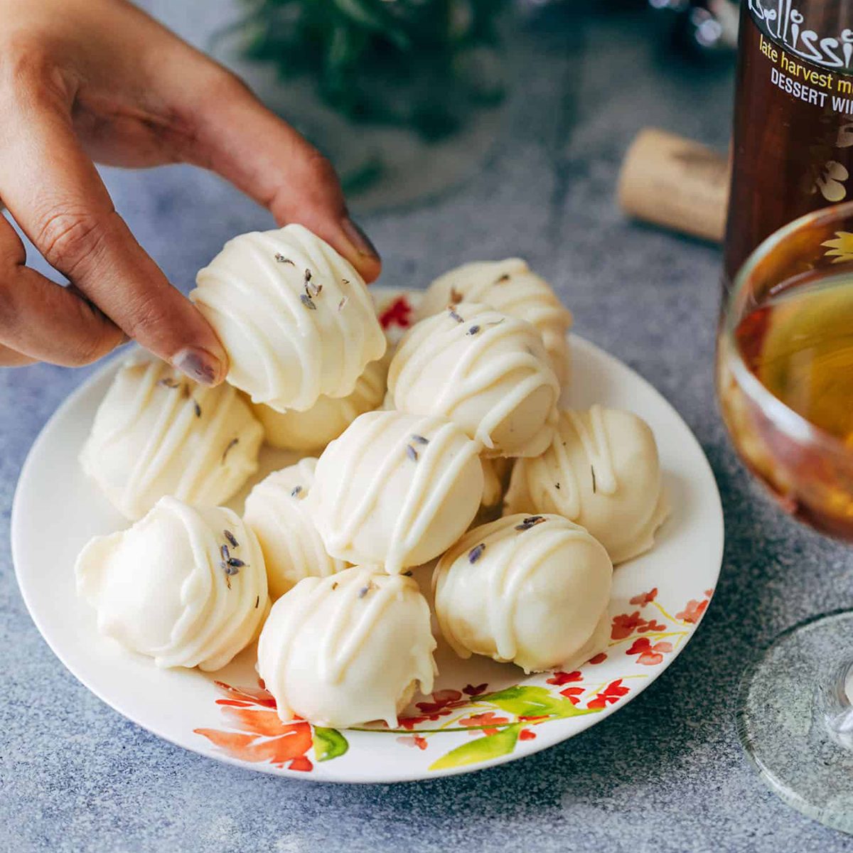 Lavender White Chocolate Truffles