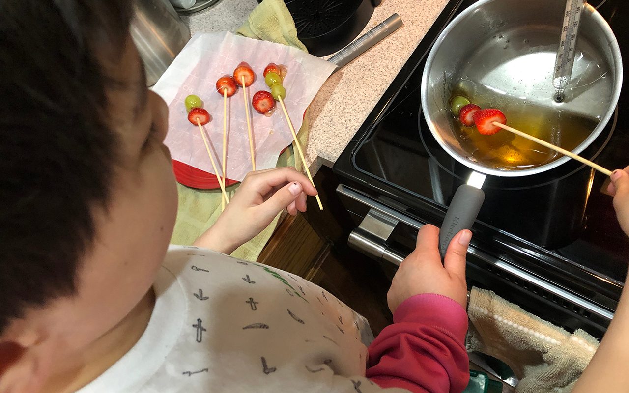 Dipping Strawberries