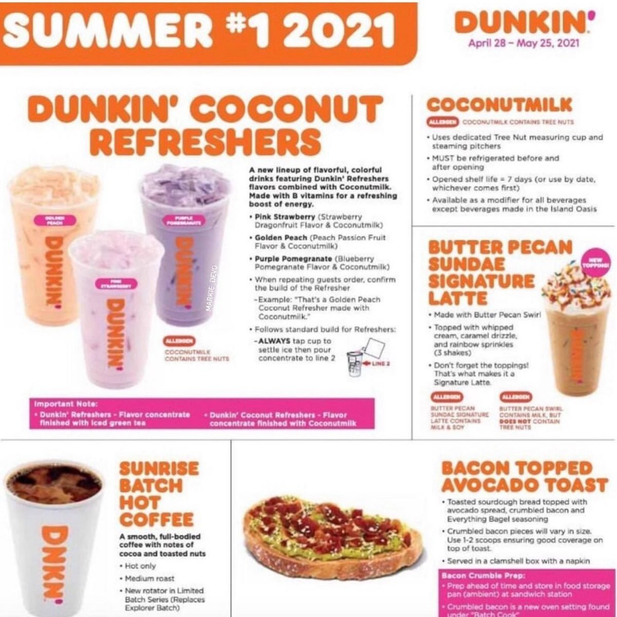 Dunkin' Just Leaked Its Summer 2021 Menu—Here's Your Sneak Peek