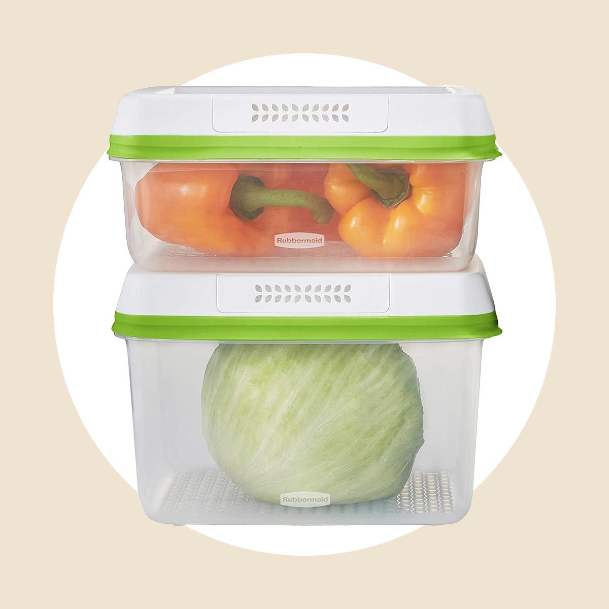 WalterDrake Lettuce KeeperTM - Lettuce Crisper Salad Keeper Container Keeps  your Salads and Vegetables Crisp and Fresh- 7 X 8 (brown) (1) (1)