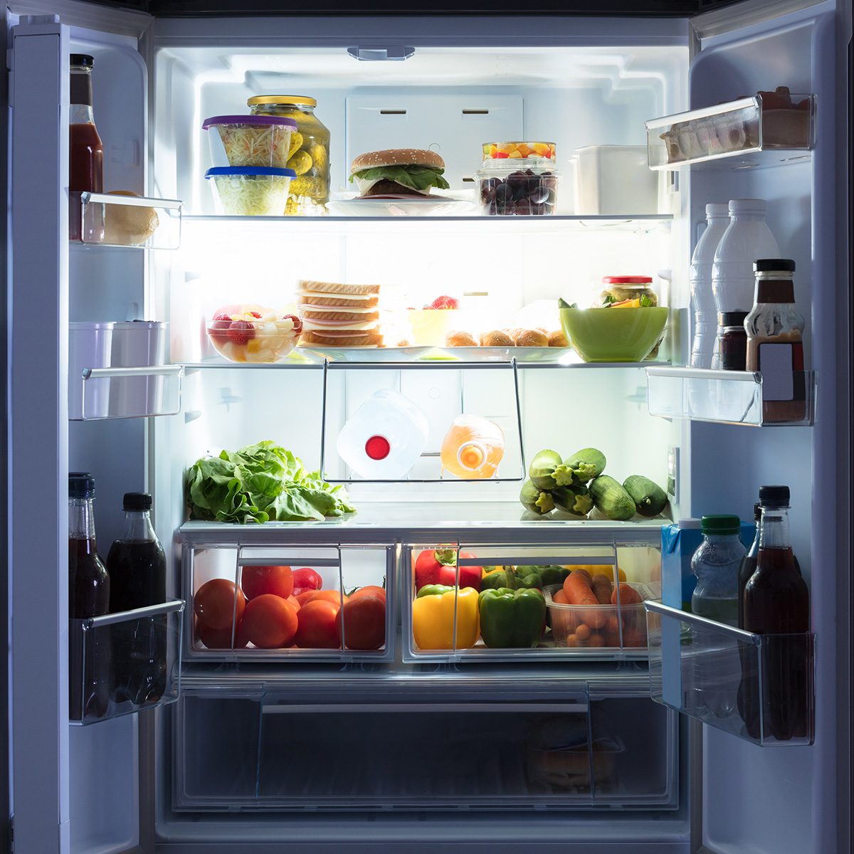 Open Refrigerator In Kitchen