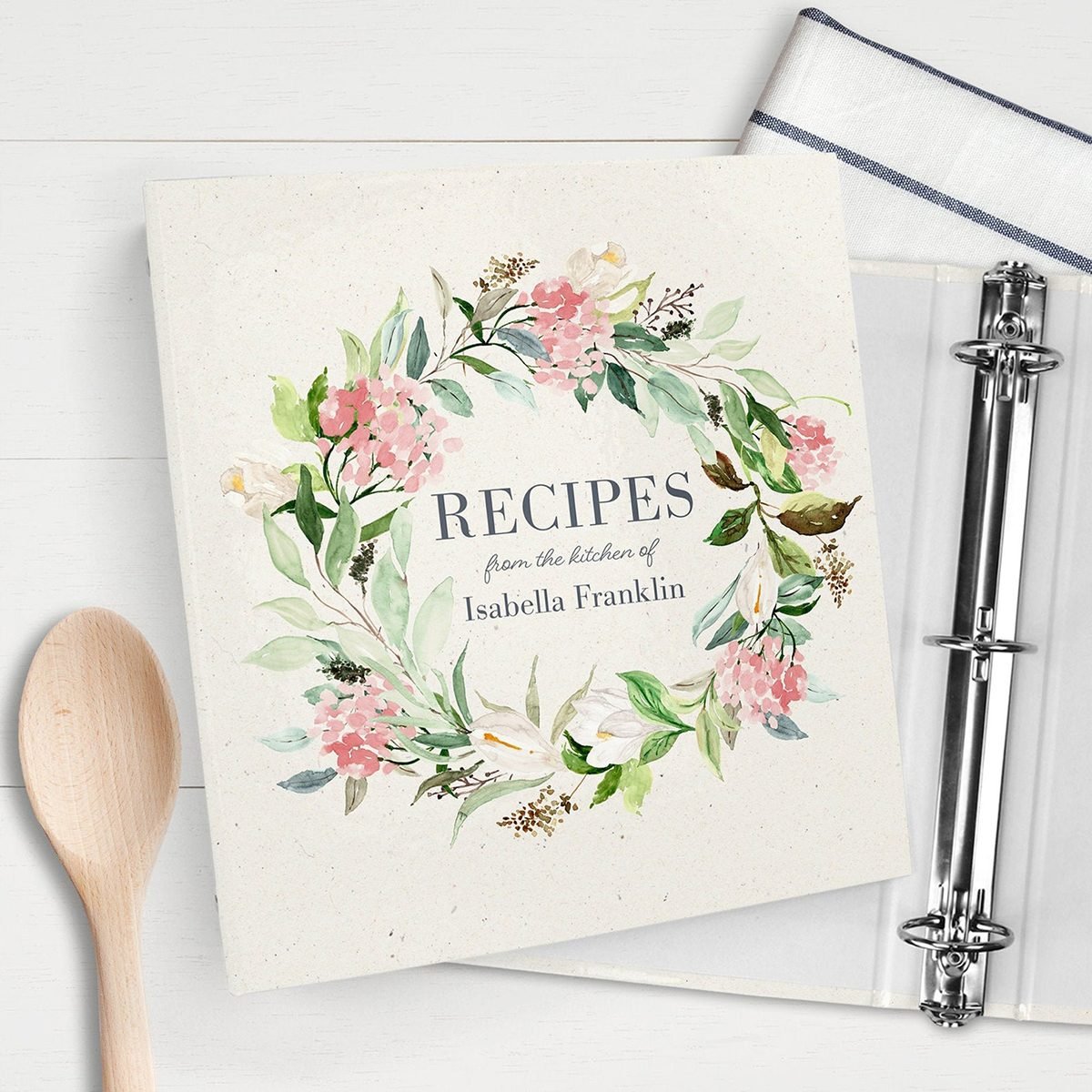Recipe Book Binder, Bridal Shower Gift, Family Cook book, Cu