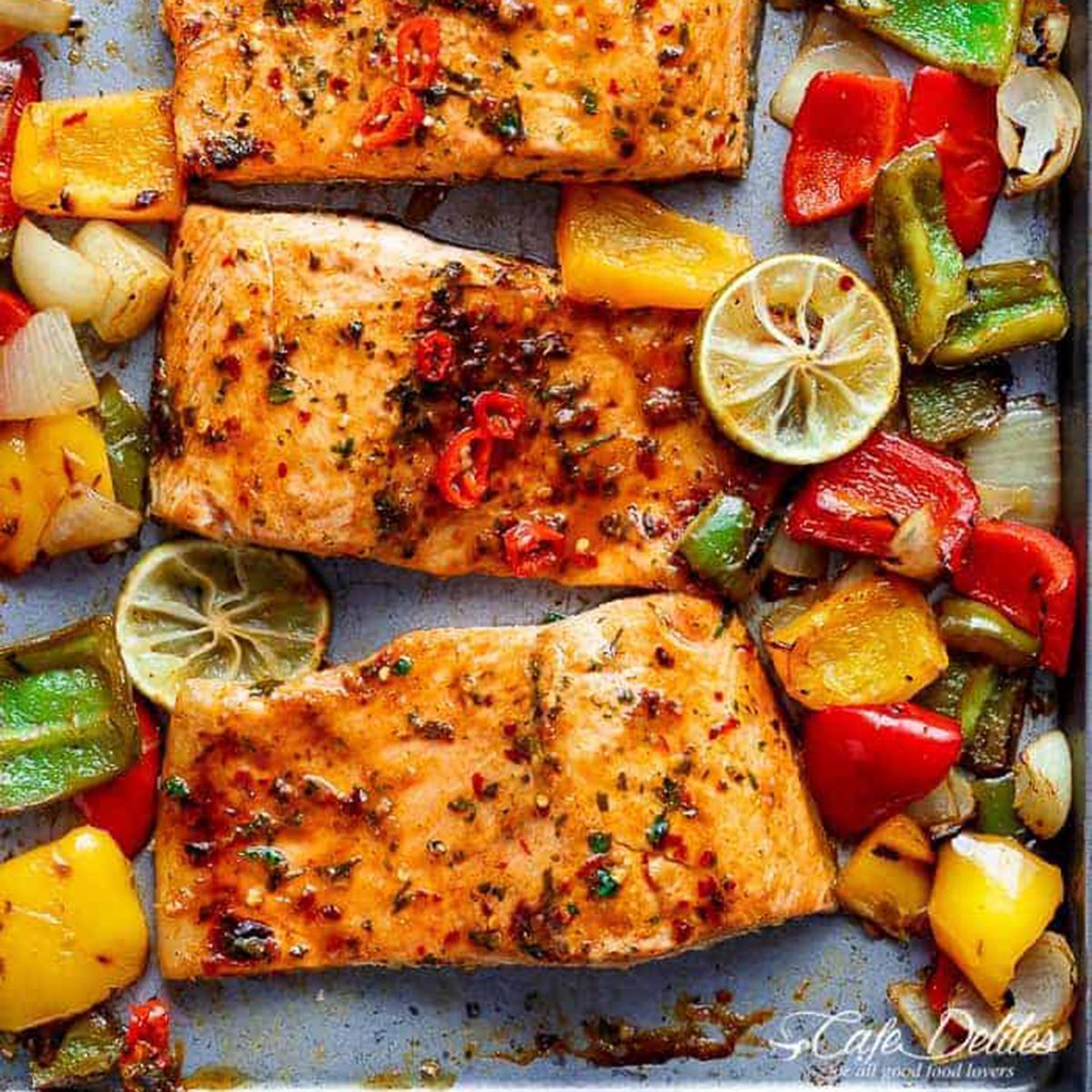 eid recipes sheet pan chili lime salmon