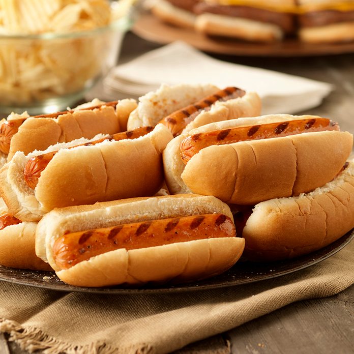 Bbq Hot Dogs At A Picnic