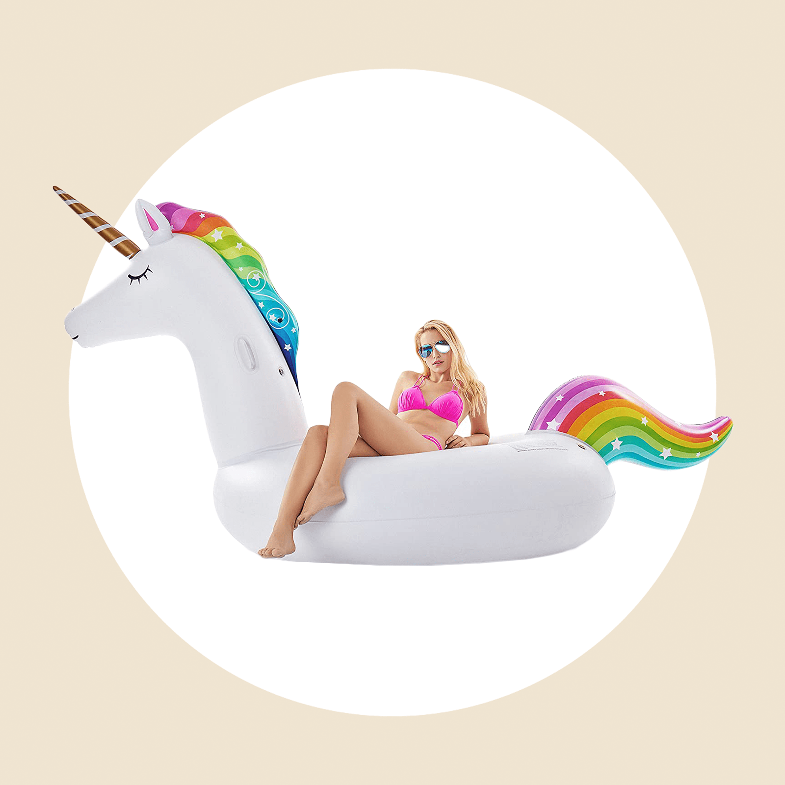 Jasonwell Giant Inflatable Unicorn Pool Flaot Floatie Ride