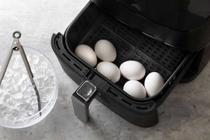 Air fryer Soft Boiled Eggs in Shell or Cracked in Silicone Cups