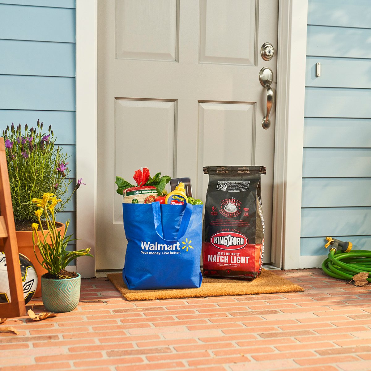 Groceries on door step from Walmart