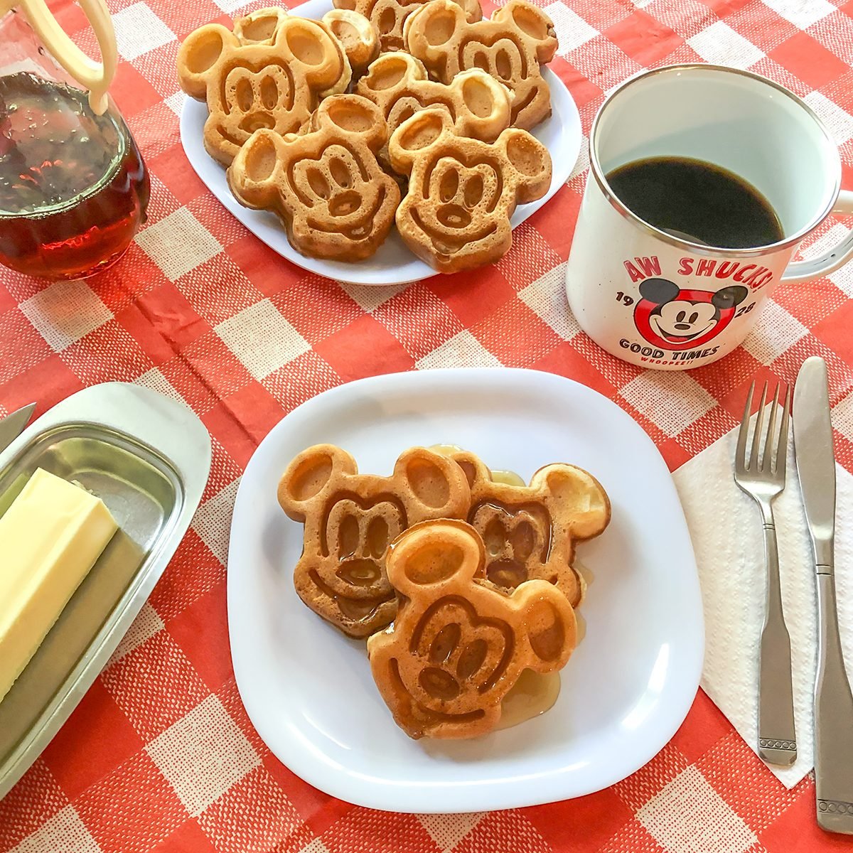 Mickey Mouse MIC-62 Double Flip Waffle Maker Disney