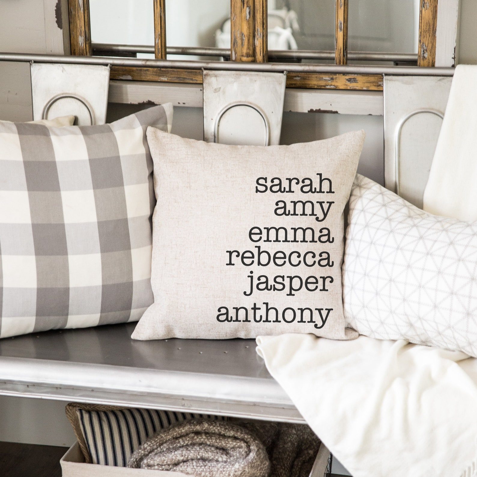 Family Name Throw Pillow