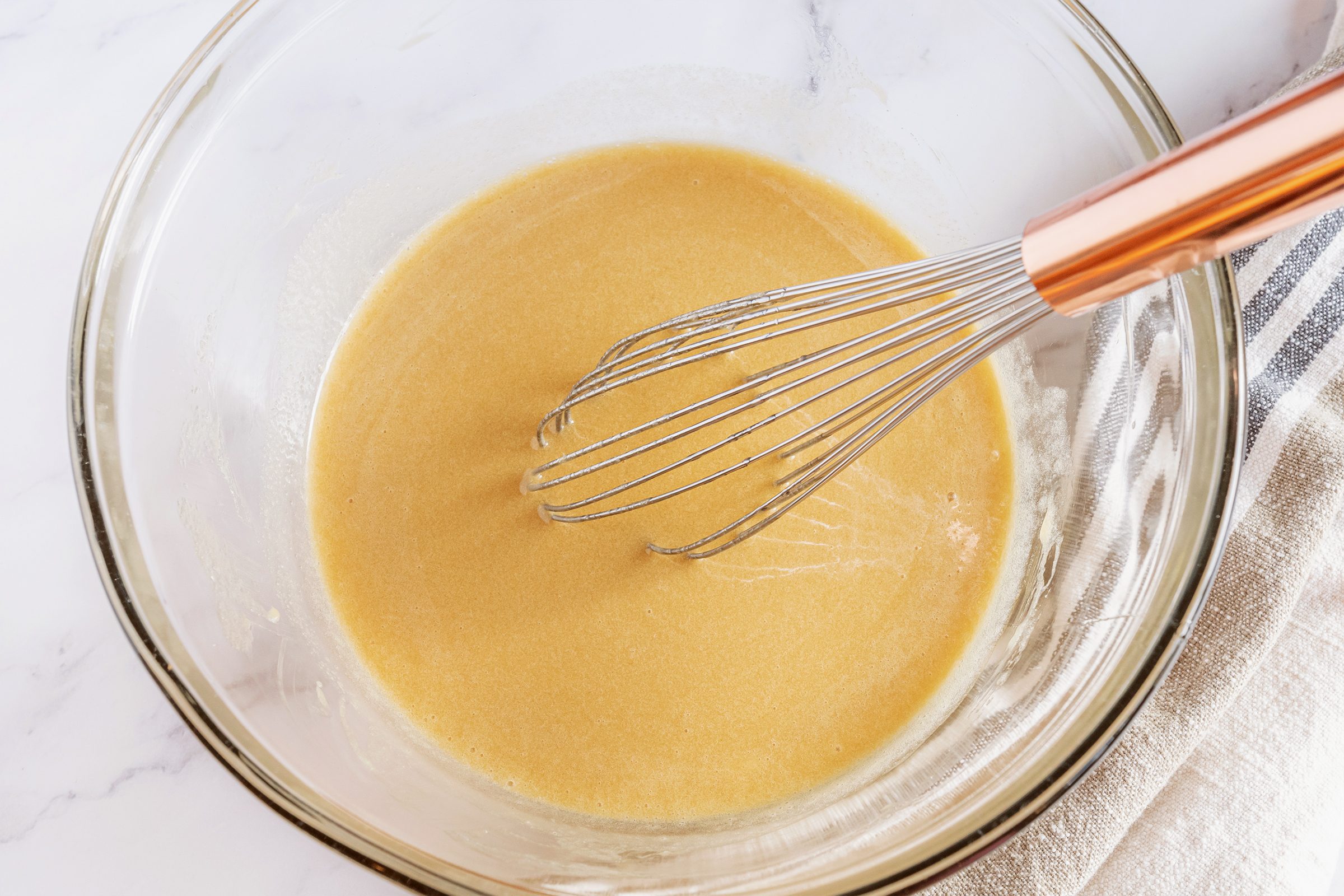 Mixing The Filling For Pecan Pie