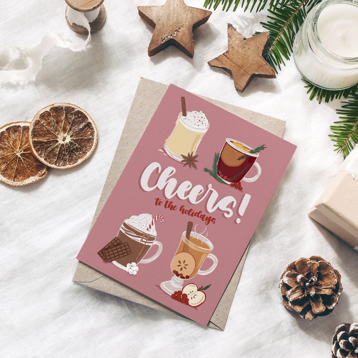 Cheers To The Holidays Card